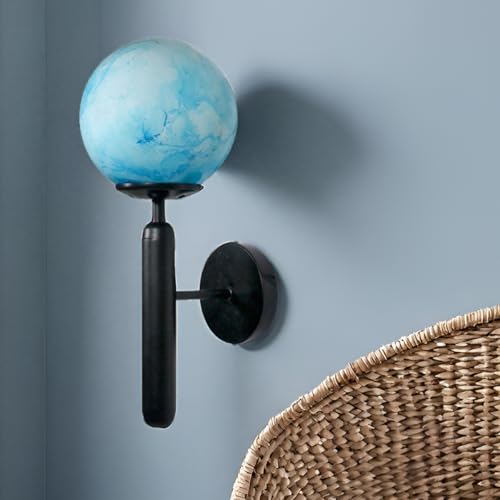 Image of SINOMAN Metal Wall Light For Living Room Modern /Wall Lamps For Bedroom /For Living Room /Wall Lights For Home Decoration /Bedside Wall Lamp (Wl Earth Globe, Without Bulb)