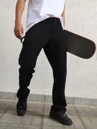 Image of Hubberholme Men Smart Casual Summer Cotton Loose Fit Mid-Rise Trousers 65