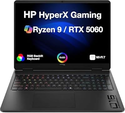 HP OMEN HyperX 5060 Gaming Laptop 16.0" 165Hz OLED WQXGA Display, Ryzen 9