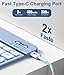 Vobafe Keyboard Case for iPad A16 11th Generation 2025/10th Generation 2022(11/10.9 inch), 7 Colors Backlit Detachable Keyboard Folio Cover with Pencil Holder for iPad 11/10 Gen, UK Layout, Blue
