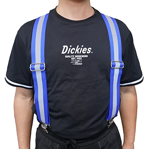 Image of MELOTOUGH Men's Suspender 2 inch Wide Partial Elastic Strap for Jeans Pants | Men's Work Suspenders, Heavy Duty Clips, Partial Elastic Stretch, Supports Work Pants & Jeans, Ideal for Tradespeople
