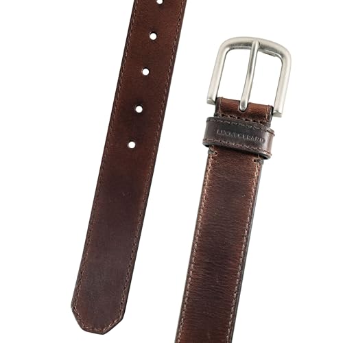 Image of Lucky Brand Men's Jeans Leather Belt| Classic| Casual| Dress| Everyday| American Heritage| Genuine Leather| Metal Buckle
