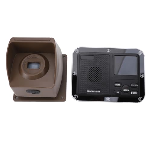 Alarma de Entrada con Energía Solar, Detector de Sensor de Movimiento WL de Largo Alcance de 800 M con Batería de Litio, Material ABS, Resistente a la Intemperie para el Hogar,