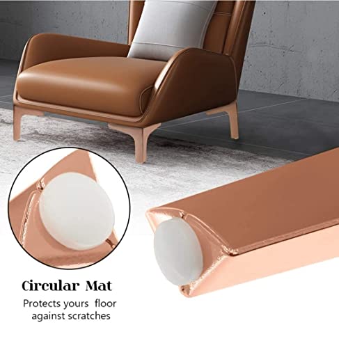 Image of Aakash Decor Sofa Legs 6 Inches (Set of 4) - Rose Gold Finish Metal Heavy Duty Furniture Leg for Home, Office Sofa Paya | Rustproof T- Shape Sofa Leg with Weight Capacity 300 Kg