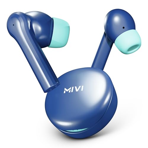 Image of Mivi DuoPods Horizon TWS Earbuds, 60H Playtime, 13mm Bass Drivers, AI-ENC HD Calls, Gaming Mode, Bluetooth 5.3, Type-C Fast Charging, IPX4, Made in India