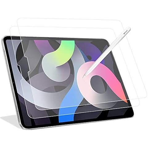 Cnarery 2-Pack Screen Protector for iPad Air 5/4 10.9-Inch, iPad Pro 11-Inch All Models, Face ID Compatible, Tempered Glass Film, Ultra Clear, Anti Scratch Cover