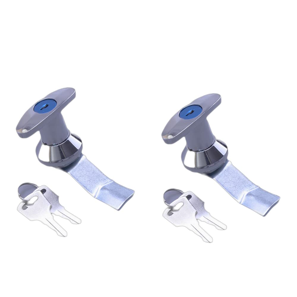 TANFEIT-Handle Lock for Electrical Box and Cabinet Drawers, Lock for Machine Cabinet, Industrial Equipment Lock with Key Locking (2 pcs)