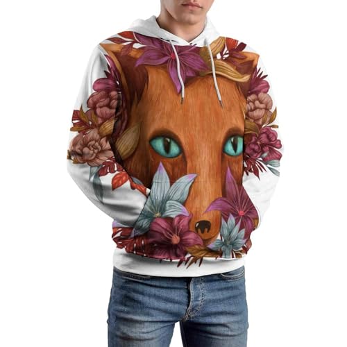 Sweat à Capuche Fleur de Renard - Pull Confortable pour Vos Sorties et Week-ends S