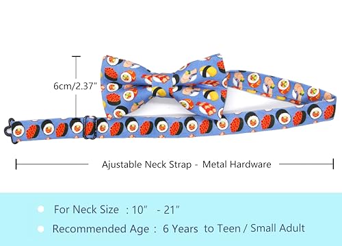 Image of OCIA Cute Pattern Pre-tied Bow Tie Adjustable Bowties for Adult & Children