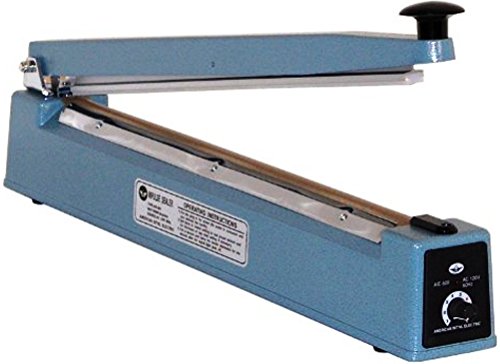 AIE 500 Hand Operated Impulse Sealer, Manual Bag Sealer with 2mm Seal Width, 20 inch Max. Seal Length - 800 Watts
