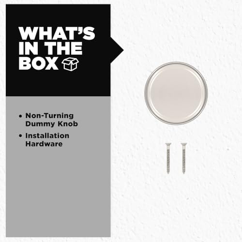 Image of Kwikset Maven Dummy Door Knob for Closet and French Doors, Satin Nickel
