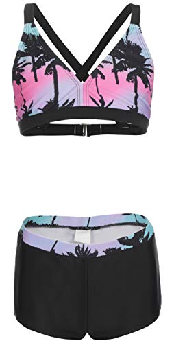 DUSISHIDAN Badeanzug Mädchen, Schlinge Bikinis für Kindere...