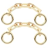 MAGICLULU Correa de Cadena para Bolso 2 Piezas en Aleación Metálica Dorada Extensor, Complemento para Asas de Bolso, para Obsequio en Cumpleaños y Navidad