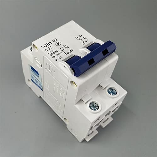 Disjoncteur 2p AC MCB miniature Tob1-63 C 230V 400V pour tableau divisionnaire