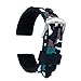 Produktbild ULLCHRO Unisex Kautschuk Armband mit Gebürstete Edelstahl Silber Schnalle 18mm Schwarz Weiß