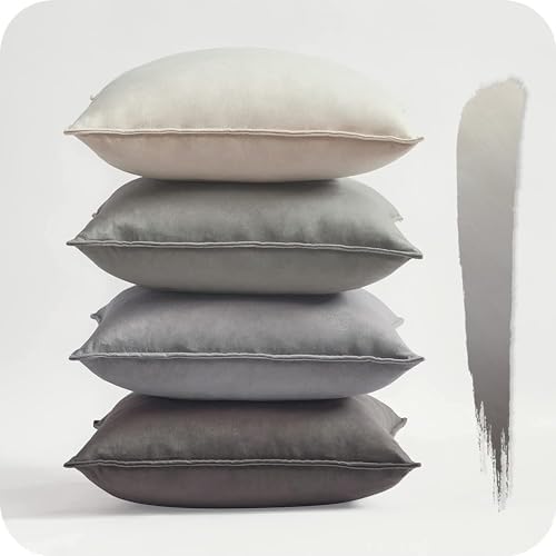 Topfinel Garden Sofa Cushion Covers 30 x 30cm Yellow Cushion Covers Autumn Small Cushions Set of 4 for Sofa Livingroom Velvet Scatter Decorative Pillow Case 12x12 inch