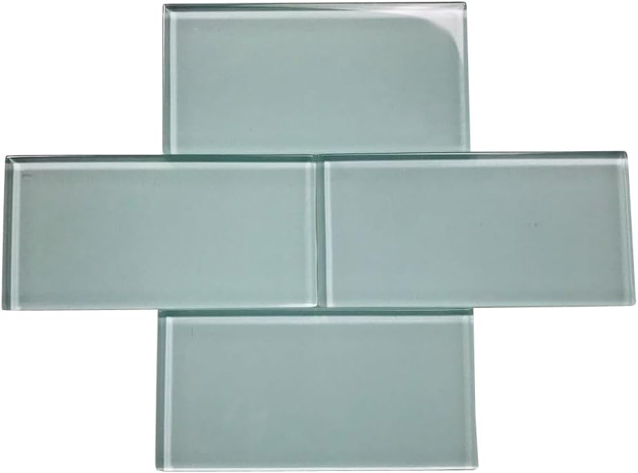 Abolos Metro 3" x 6" Glass Subway Bathroom Shower Kitchen Backsplash Wall Tile (80 Tiles (Case), Catherine)