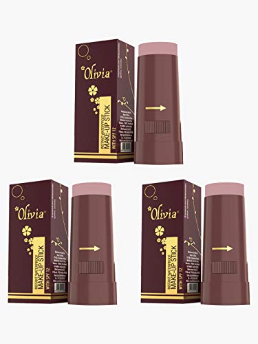 Image of Olivia Instant Waterproof Makeup Stick Concealer Natural Rose 15G Shade No.4 (Spf 12) - Pack Of 3, Medium