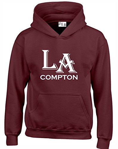 JLB Print La Compton Film Gangsa Rap Inspire Sweats a Capuche Unisexe Qualite Superieure pour Hommes Femmes et Adolescents - Bordeaux/X Grand