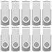 10 X Enfain 8GB USB Flash Drive 2.0 for Promotional Giveaways, Software Distribution, Marketing Presentations, Catalog Distribution, Music, Movie, Entertainment Distribution, Educational Data, Gray