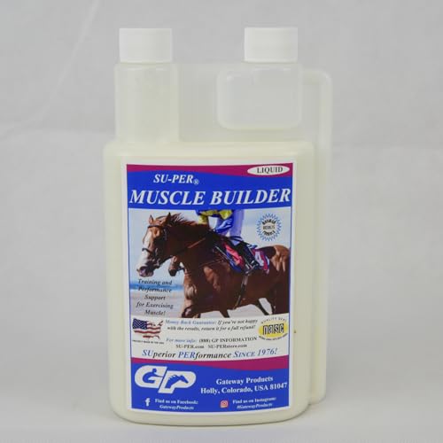 SU-PER Muscle Builder Horse Supplement - Training and Performance Support for Exercising Muscle - 1 Quart