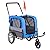 Aosom Elite-Jr 2-in-1 Dog Pet Bicycle Trailer/Jogging Stroller with 360-Degree Swivel Wheels & Large Easy Entry, Blue