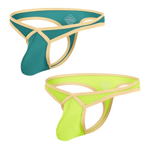 Men's T-Back Thong with Pouch Sexy Low Rise G String Underwear