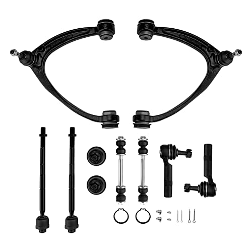 Torchbeam 10Pcs Front Suspension Kit Upper Lower Control Arms with Ball Joint Tie Rod End Sway Bar Link for Liberty 2002 2003 2004, Replace for K3198 K3199 EV402 ES3535 -  4722CAK053EUS