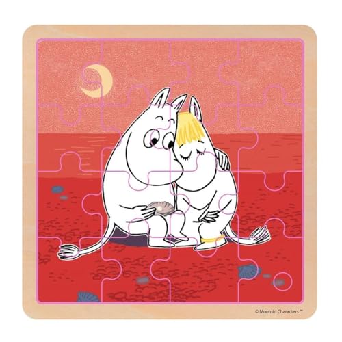 Rompecabezas de madera Moomin Caring de diseño cuadrado para toda la familia