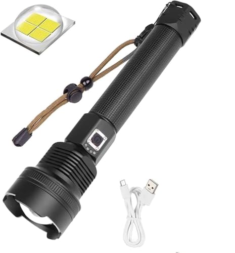 Lampe torche LED super lumineuse XLENTGEN 25000 lumens rechargeable pour camping et urgence