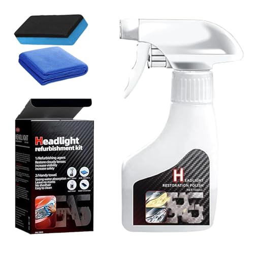 2025 New Automotive Headlamp Restoration Fluid Kit, Multifunctional Car Headlight Polishing, Removes Yellowing & Oxidation, Waterproof Gloss Finish for All Vehicle Types (1Pcs)