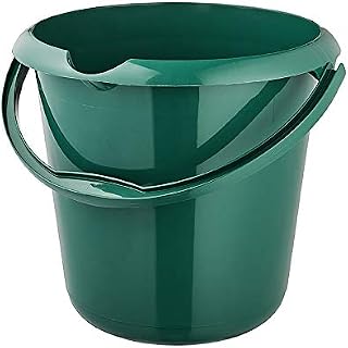 keeeper Bucket with Integrated Measuring Scale and Ergonomic Handle, 10 litres, Mika Eco Line, Green