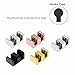 BE-TOOL Bathroom Sliding Door Glass Anti-Collision Block Ride Guide Rail for Shower Glass Shower Door Stop Bathroom Anti-Collision Stopp Gold Ride Guide (8mm/0.31in Rose Gold Screws Type)