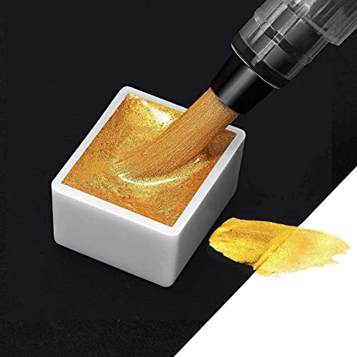 Emooqi Metallic Watercolor Paints Set, Metallic Glitter Watercolour Solid Paint thumb #1
