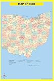 Map Of Ohio Style A - 24x36 - Laminated Wall Map Poster for Homes, Classrooms and Offices - Vivid Colors, Easy to Read, Clean Layout