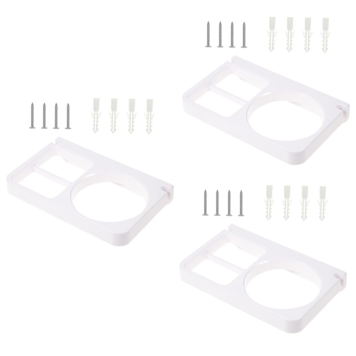 Alipis 3pezzi Supporto Per Asciugacapelli Da Muro Rack Per Phon Compatto e Funzionale Organizer Per Bagno e Salone Design Sicuro e Pratico Facile Da Installare e Risparmio Di Spazio