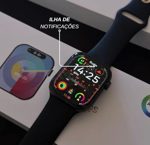 Smartwatch W99 plus preto tela Amoled Modelo mais atualizado+ pulseira extra