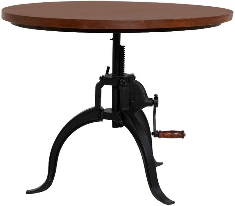 Carolina Classic Riley Adjustable Height Wood Coffee Table in Brown/Black