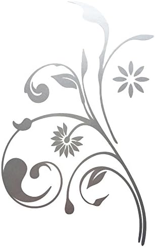 Amazon Co Jp Nc Smile 蔓 植物 花 ボタニカル シルエット ステッカー 1b H0mm シルバー Diy 工具 ガーデン