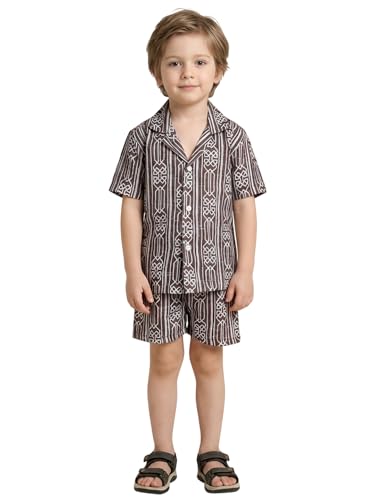 Image of POLKA TOTS Premium Cotton Co-Ord Clothing Set For Boys | Ultra-soft Half Sleeve Shirt & Shorts Combo for Kids Boys | Comfortable Casual - Beach Outfit for Baby Boys & Toddler | Kids Clothes for Boys