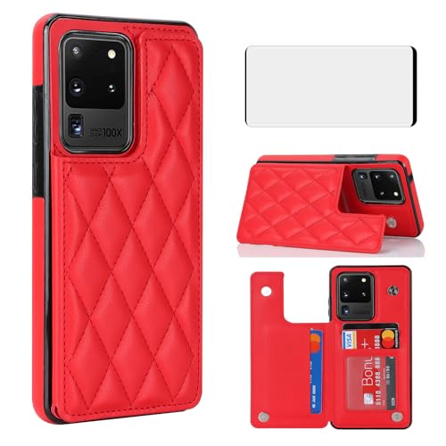 Coque en cuir Samsung S20 Ultra Asuwish avec finitions premium