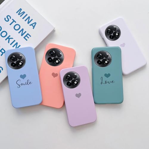 Image of COLORflow Back Cover Compatible with OnePlus 11R 5G | Pastel Hearts Color Customized Back Cover Compatible with OnePlus 11R 5G