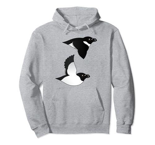 Cute Cartoon Breeding Razorbill Birdorable Flying Birds Pullover Hoodie
