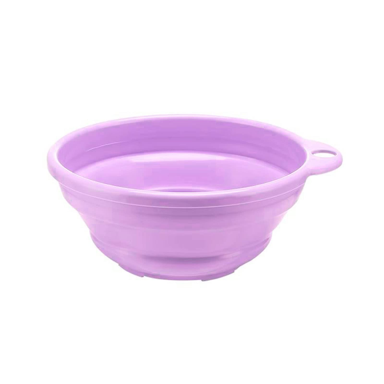 JINGYAN Collapsible washing up Bowls Household Folding Wash Basins Portable Round Multipurpose Collapsible Water Bucket Clean Washbasin for Travel(Purple)