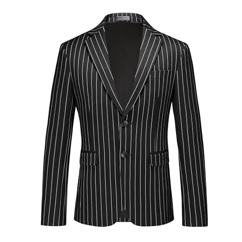 MOGU Men’s Striped Sport Coat – Slim Fit Pinstripe Blazer