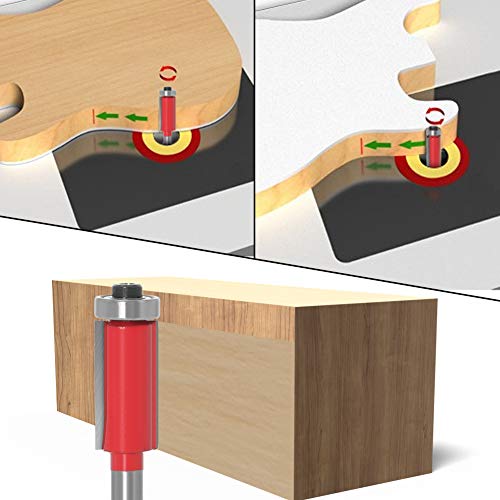 4Pcs Flush Trim Router Bit Set 1/4 Inch Shank #TOP2