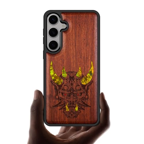Coque rigide Galaxy S25 Plus anti rayure bois et nacre véritable