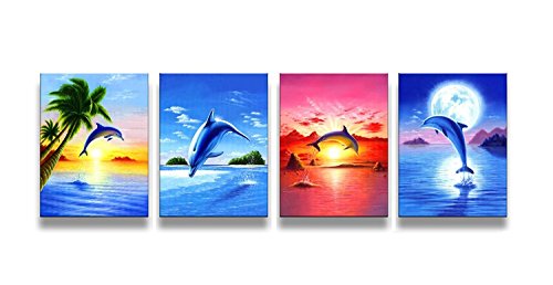 youkiswall art Whitetail Deer in Dusk Painting The Picture Print On Canvas Animal Pictures for Home Decor Decoration Gift Piece (12inchx12inchx4pcs(30cmx30cmx4pcs), red2)