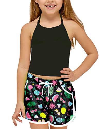 Image of Deerose Kids Hawaiian Swim Board Shorts Quick Dry Active Swim Trunk 5-14 Years