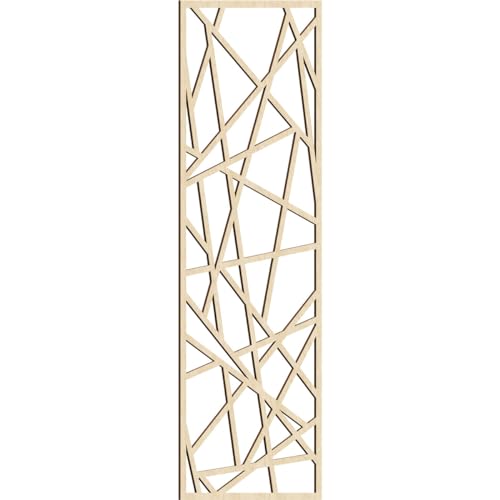Image of Conway Decorative Pierced Fretwork Wood Wall Panels, 33 3 /8 inchW x 84 3 /8 inchH x 3 /8 inchT, Birch